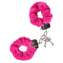 Розовые наручники с мехом ToyFa