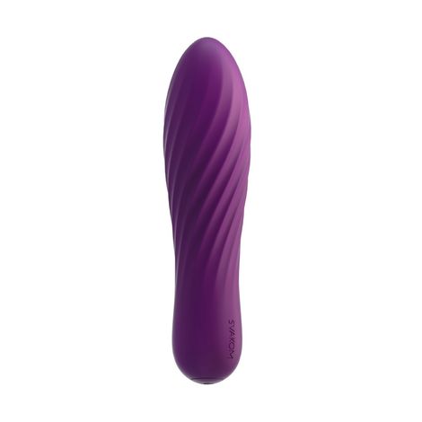 Минивибратор со спиралевидным рельефом Tulip,, фиолетовый