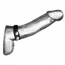 Классический средний ремень-утяжка на пенис с регулировкой диаметра Джага-Джага, черный