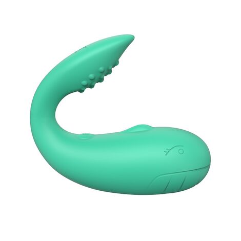 Минивибратор Eroticon Whale с управлением со смартфона, зеленый