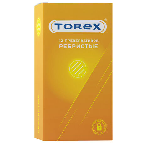 Презервативы ребристые TOREX  латекс, №12, 18 см