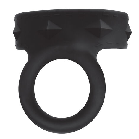 Двойное силиконовое кольцо для пениса и мошонки Blue Line, черное