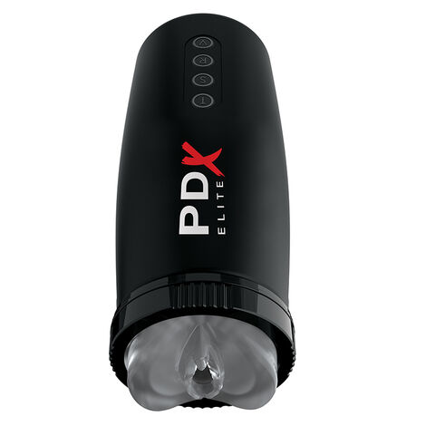 Автоматический мега-мастурбатор-вагина прозрачный PDX ELITE Motorbator 2, черный