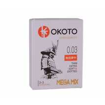 OKOTO MegaMIX, Презервативы,2 гладких ультрамягких,2 с точечной текстурированной поверхностью