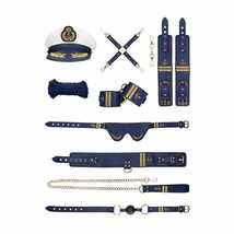 Ролевой BDSM-комплект стилизованный под морскую форму Sailor Bondage Kit, синий