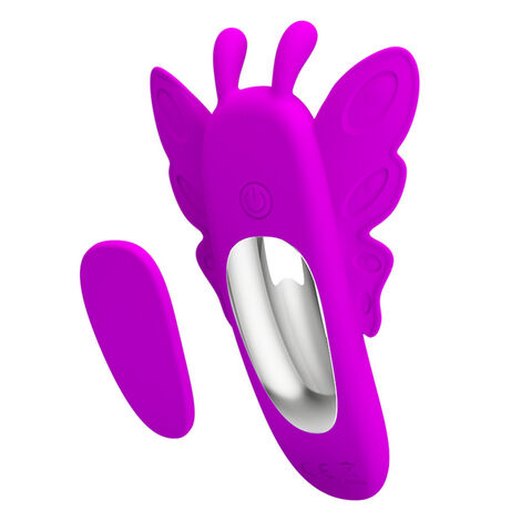 Вибровкладка в трусики с пультом дистанционного управления Baile Aileen, фиолетовая