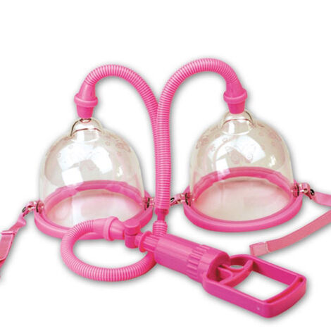 Двойная вакуумная помпа для груди Breast Pump, розовая