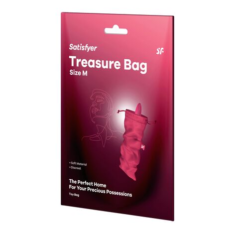 Мешочек для хранения вибромассажера Treasure Bag M, розовый