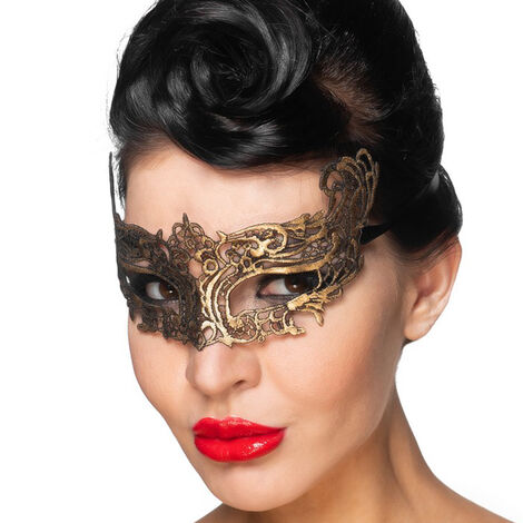 Карнавальная маска Хассалех Джага-Джага, золотистая