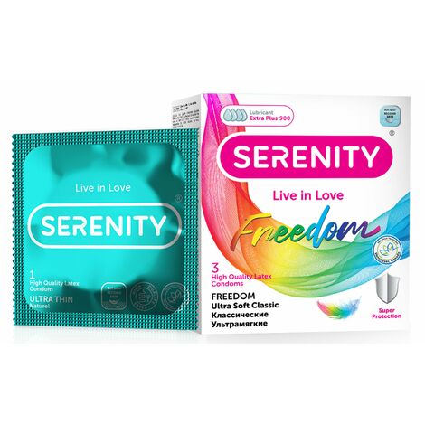 Serenity FREEDOM Ultra Soft 3 шт. Classic Ультрамягкие Презервативы Классические