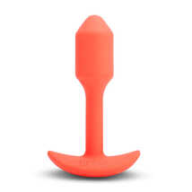 Пробка для ношения с вибрацией B-Vibe Vibrating Snug Plug 1, оранжевая