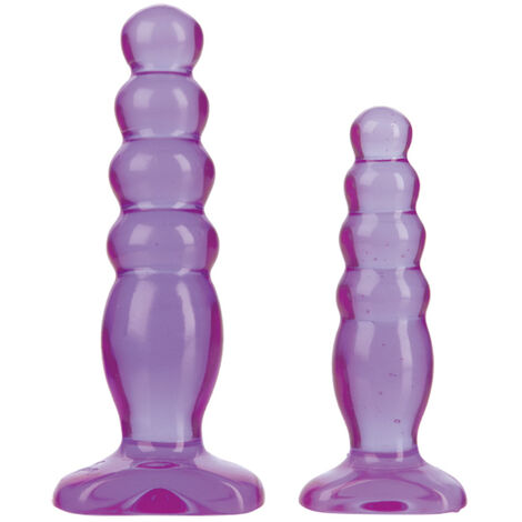 Набор Crystal Jellies из двух анальных стимуляторов Anal Trainer Kit, фиолетовый