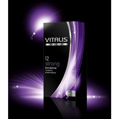 Презервативы VITALIS Premium №12 Strong, с кольцами и пупырышками