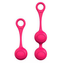 Набор вагинальных шариков Kegel Balls 2+1, силикон, розовые