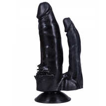 Фаллоимитатор анально-вагинальный на присоске Джага-Джага №11, черный