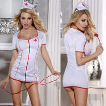 Ролевой костюм Медсестры, бело-красный - OS