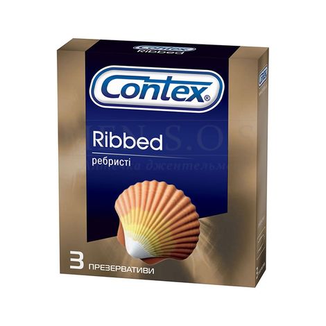 Презервативы с ребристым рельефом Contex №3 Ribbed - 3 шт.