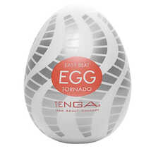 Мастурбатор в форме яйца Tenga Easy Beat Egg Tornado, белый