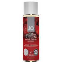 Вкусовой любрикант с ароматом клубники JO Flavored Strawberry Kiss - 60 мл.