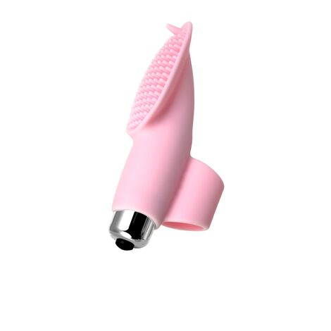 Вибронасадка на палец JOS TWITY для прелюдии, силикон, розовая, 10,2 см