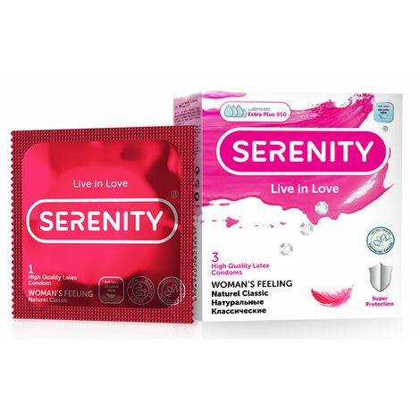 Serenity WOMAN’S FEELING 3 шт. Классические Натуральные Презервативы