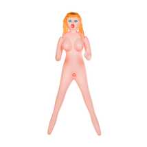 Кукла надувная Dolls-X by TOYFA Olivia, блондинка, с тремя отверстиями, кибер вставка: вагина-анус