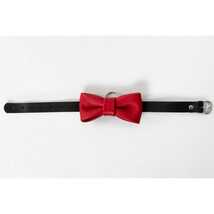 Ошейник с галстуком-бабочкой и кольцом для поводка Джага-Джага, черно-красный