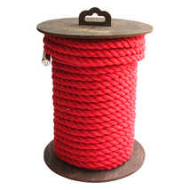 Хлопковая веревка для шибари на катушке, красная, 20 м