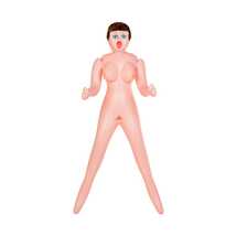 Кукла надувная Dolls-X by TOYFA Grace, шатенка, с тремя отверситями, кибер вставка: вагина-анус