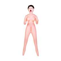 Кукла надувная Dolls-X by TOYFA Violet, брюнетка, с тремя отверстиями, кибер вставка: вагина