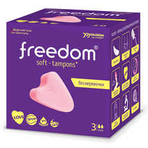 Тампоны женские гигиенические Freedom mini 3 шт, розовые