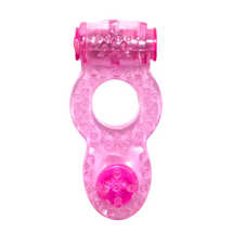 Эрекционное кольцо с вибрацией Rings Ringer, розовое