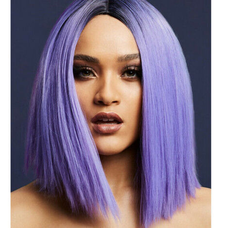Длинный парик с челкой Fever Kylie Wig Violet, фиолетовый омбре