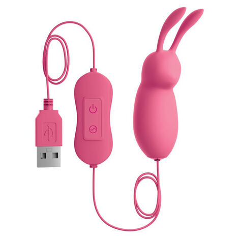 Вибропуля-кролик с пультом OMG Bullets Cute USB Bullet, розовая