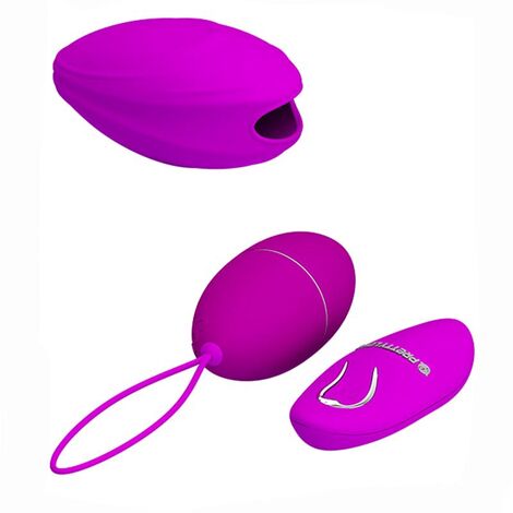 Виброяйцо с дистанционым пультом и силиконовым чехлом Hyper Egg, фиолетовое