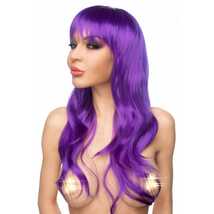 Парик с длинными волнистыми волосами и челкой Азэми Джага-Джага, фиолетовый