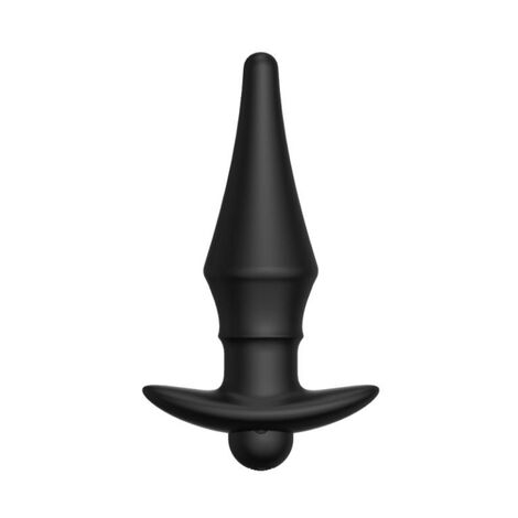 Перезаряжаемая анальная пробка №08 Cone-shaped butt plug, чёрный