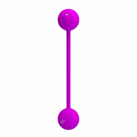 Вагинальные шарики со смещенным центром тяжести PrettyLove Kegel Ball III, фиолетовые