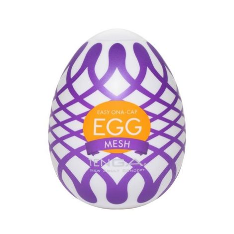 Мастурбатор в форме яйца Tenga Wonder Mesh, бело-фиолетовый