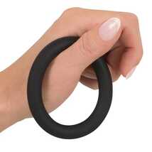 Эрекционное кольцо на пенис и мошонку большое Black Velvets, черное