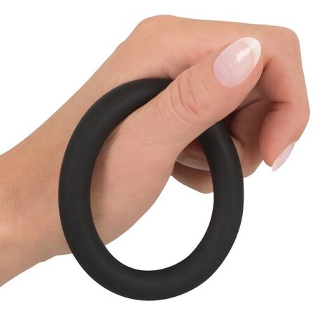 Эрекционное кольцо на пенис и мошонку большое Black Velvets, черное