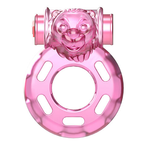 Эрекционное виброкольцо Bear Pink, розовое