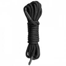 Веревка для связывания из нейлона с наконечниками Black Bondage Rope 5 м., черная
