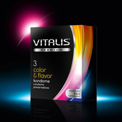 Презервативы VITALIS Premium №3 Color & Flavor, цветные ароматизированные