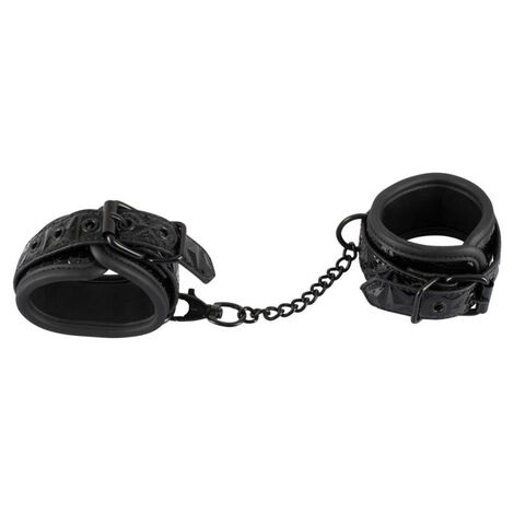 Наручники с геометрическим узором Bad Kitty Handcuffs, черные