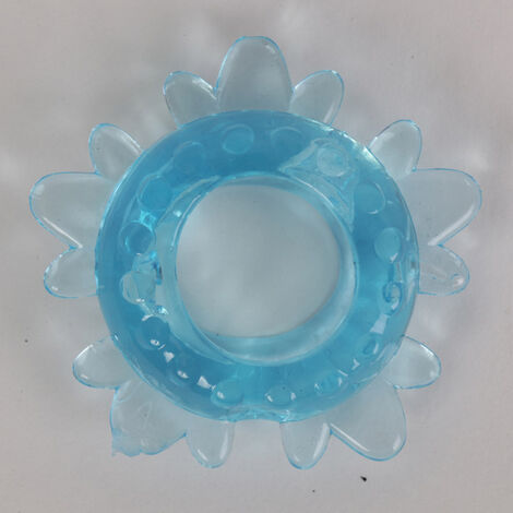 Эрекционное кольцо Снежинка, голубое