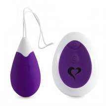 Виброяйцо в форме капли с пультом ДУ FeelzToys Anna Vibrating Egg, фиолетовый