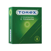 Презервативы точечные TOREX  латекс, №3, 18 см