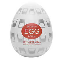 Мастурбатор в форме яйца Tenga Easy Beat Egg Boxy, белый