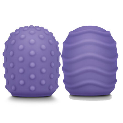 Силиконовые текстурированные насадки для Le Wand Mini 2 шт., фиолетовые